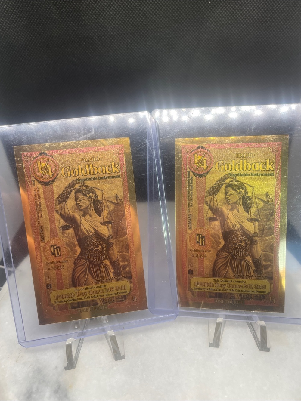 Lot of 2 1/4 Idaho Goldbacks
